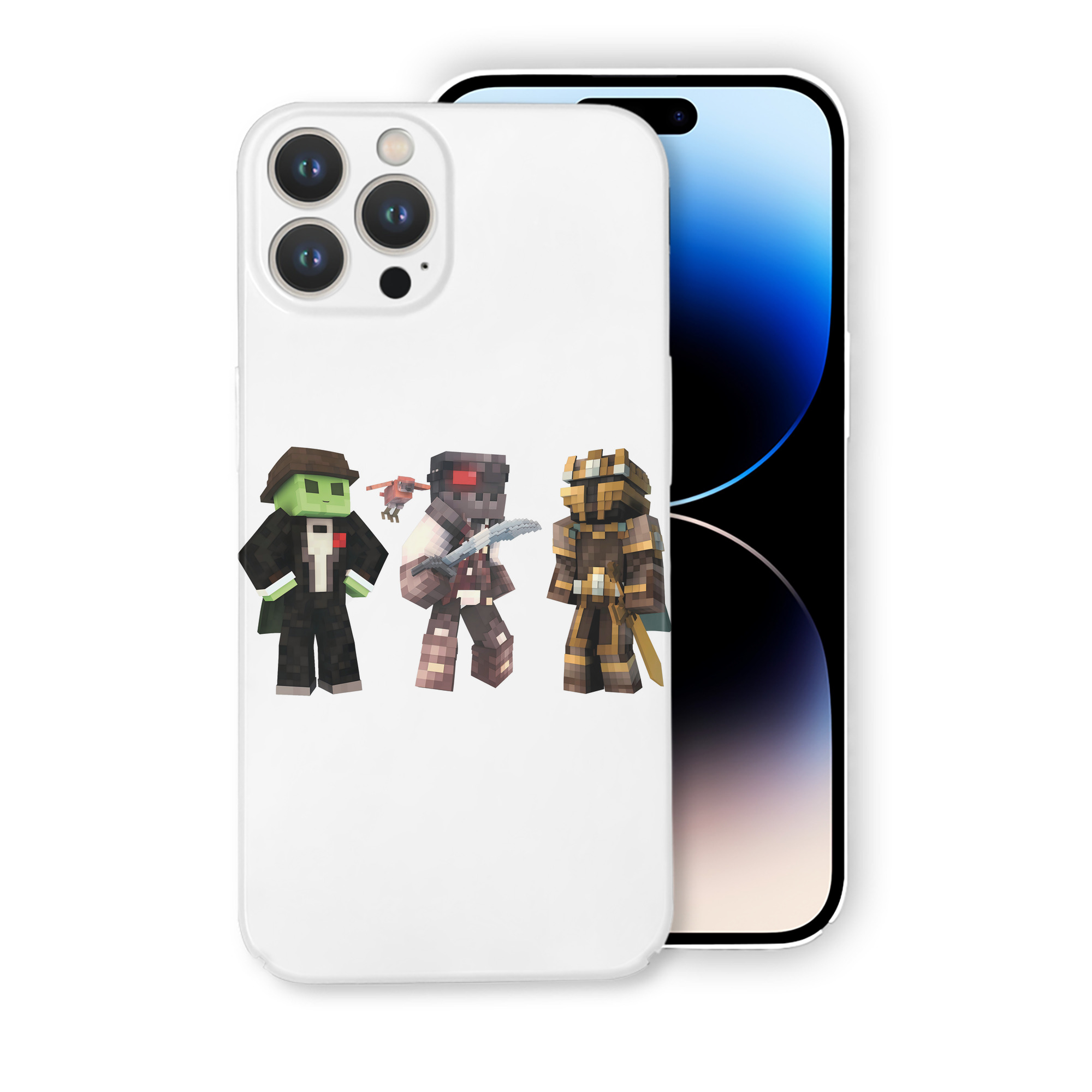 （画像用） マインクラフト ブロックの世界 Minecraft MC Block world 【iPhone 14シリーズ対応】ハードケース